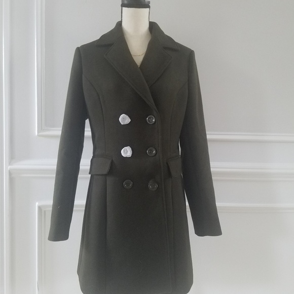 Wool Blend Double Breasted Peacoat. - Picture 3 of 7